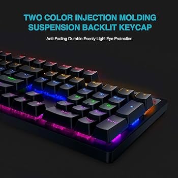 كيبورد Rapoo V500 Pro Full-Size ميكانيكي سلكي RGB - 8