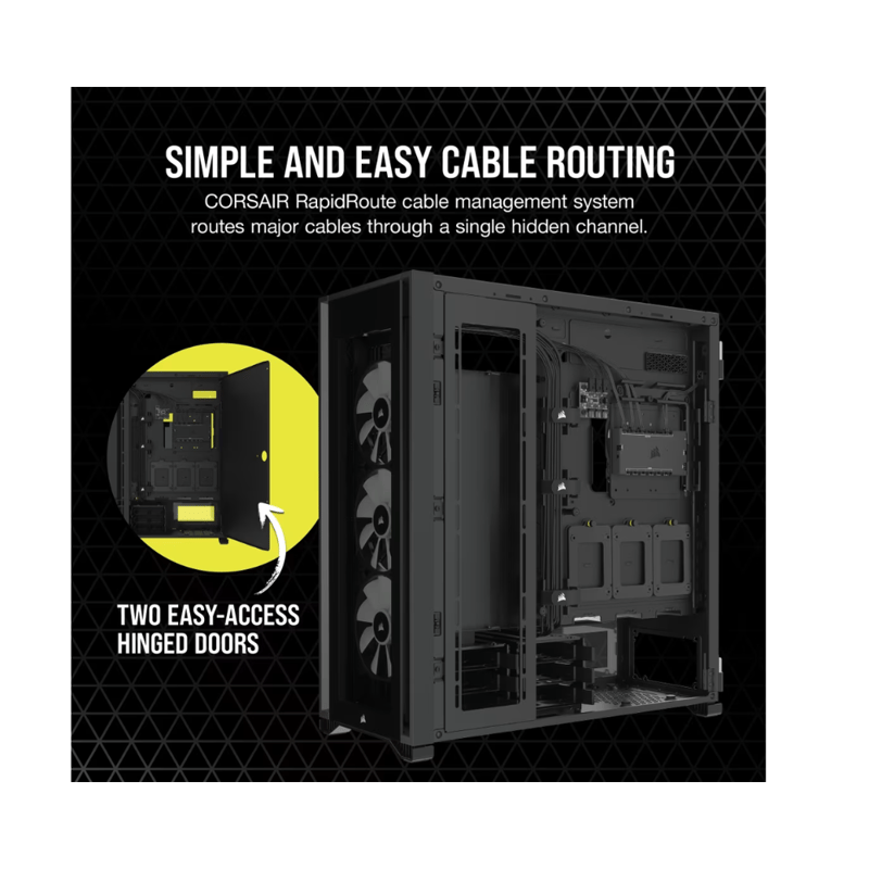 كيس Corsair 7000X Full Tower Black Tempered Glass iCUE RGB - 6