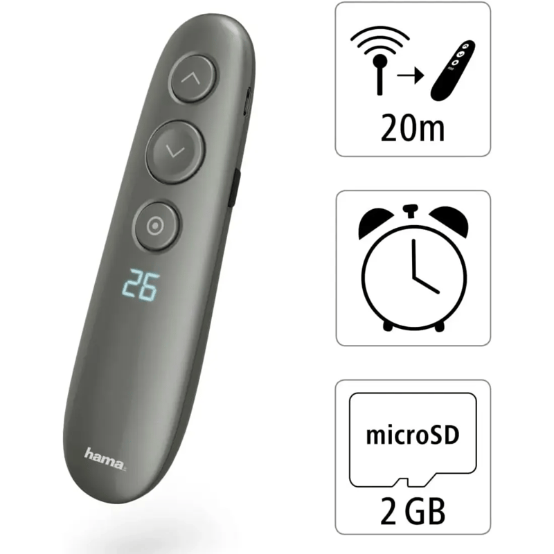 اكسسوار Hama Spot-Pointer V2 جهاز عرض لاسلكي أسود - 6