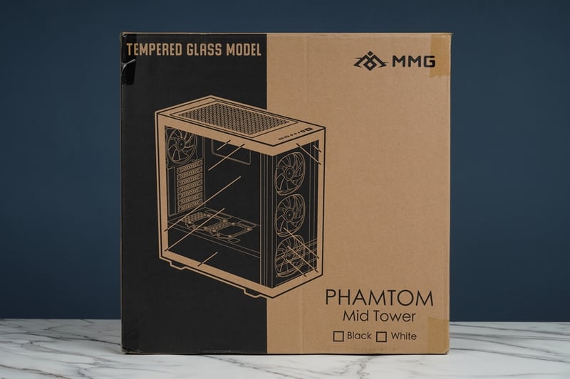 MMG Phantom Tempered Glass ATX Mid-Tower Case with 4 ARGB Fans - 3