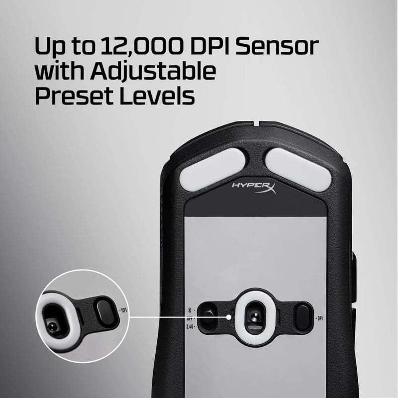 ماوس HyperX Pulsefire Fuse لاسلكي 12000 DPI 6 Buttons 75g أسود - 11