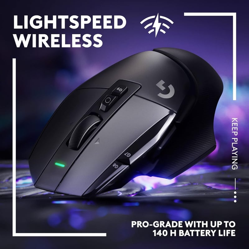 ماوس Logitech G502 X Lightspeed لاسلكي 25600 DPI RGB أسود - 5