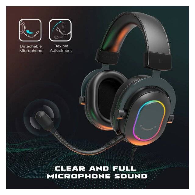 FIFINE AmpliGame H6 Wired USB Gaming Headset 7.1 Surround RGB - 3