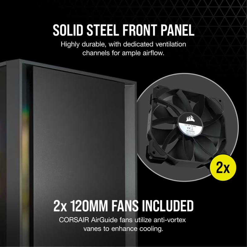 Corsair iCUE 4000D Mid-Tower Case Black Tempered Glass RGB - 10
