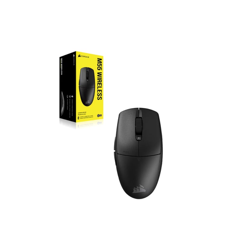 ماوس Corsair M55 24000 DPI لاسلكي بصري 6 أزرار أسود - 1
