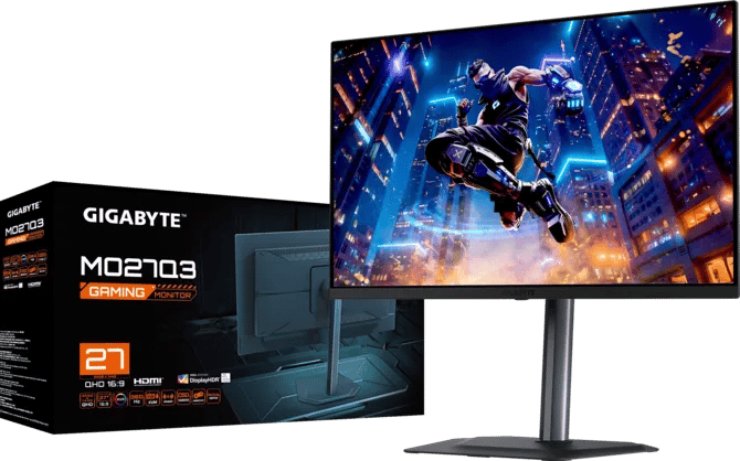 Gigabyte MO27Q3 27" 2K 360Hz QD-OLED Gaming Monitor - 7