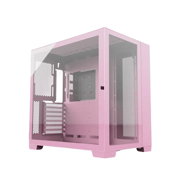 SAMA A711 Mid-Tower ATX Case Pink Tempered Glass - 4