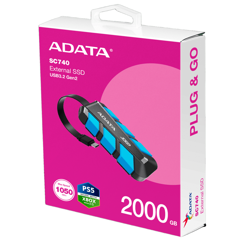 ADATA SC740 2TB USB-C External SSD - 9