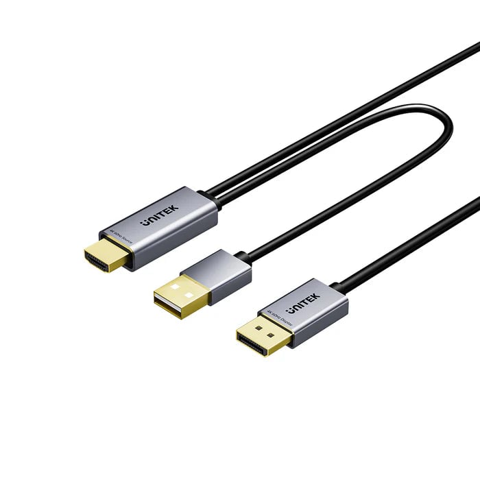محول UNITEK HDMI إلى DisplayPort كيبل 1.8m أسود - 5