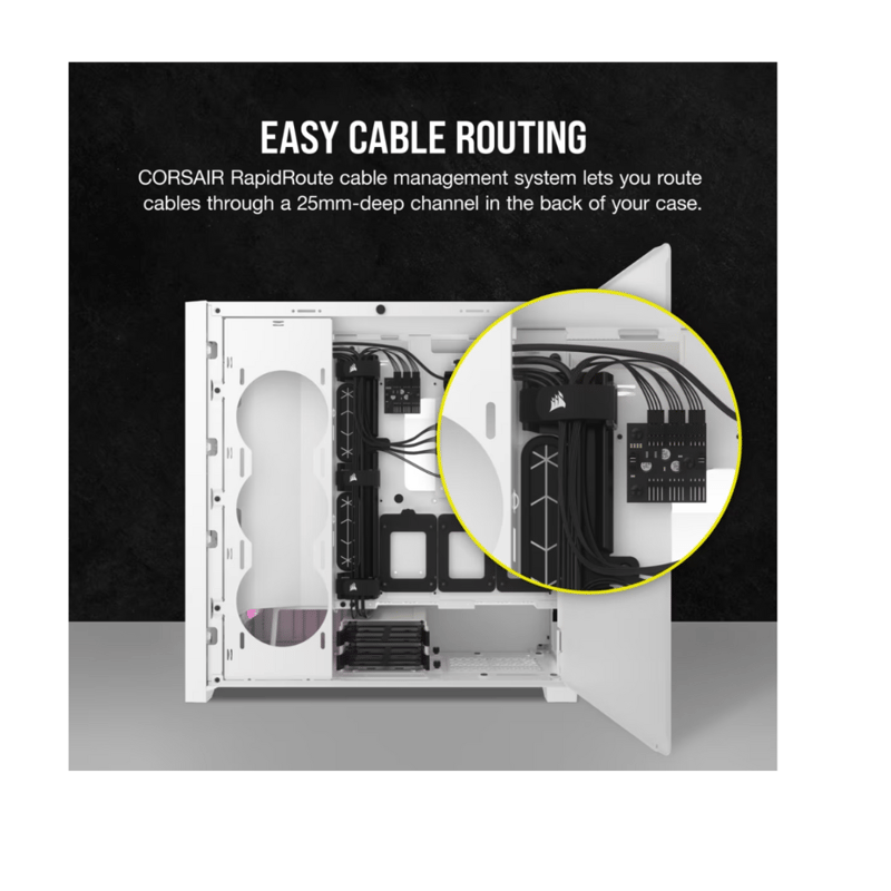 كيس Corsair 5000D iCUE Airflow Mid-Tower White - 4