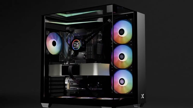 XIGMATEK Aqua V Arctic Mid-Tower ATX Case Black Tempered Glass - 7
