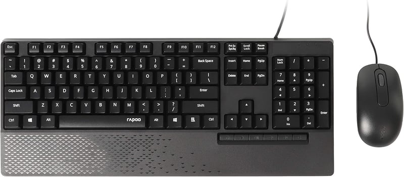 كيت كيبورد وماوس Rapoo NX2000 سلكي 1600 DPI أسود - 8