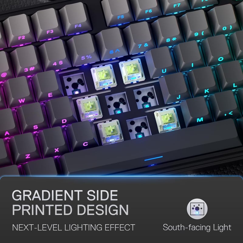 Redragon K707SP RGB Pro TKL Mechanical Keyboard Dual-Mode - 3
