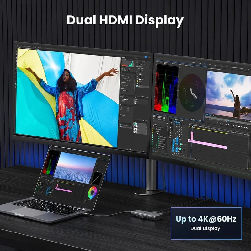 محول UGREEN CM498 USB-C إلى HDMI 6-in-1 - 3