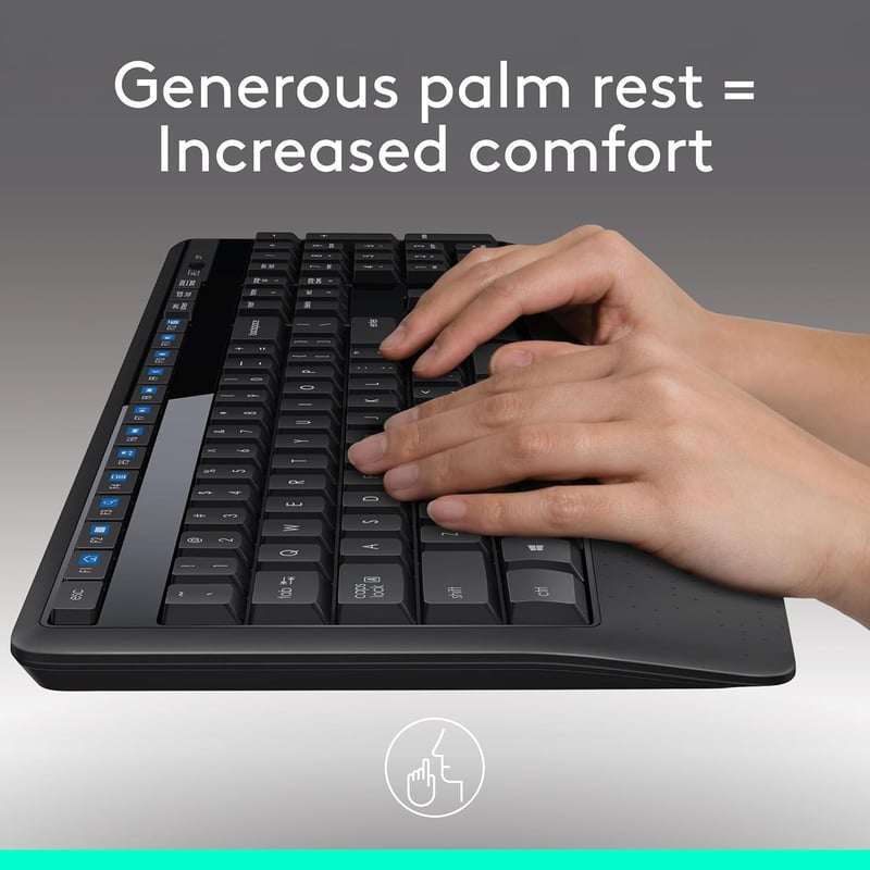 Logitech MK345 Wireless Combo Keyboard and Mouse Black - 7
