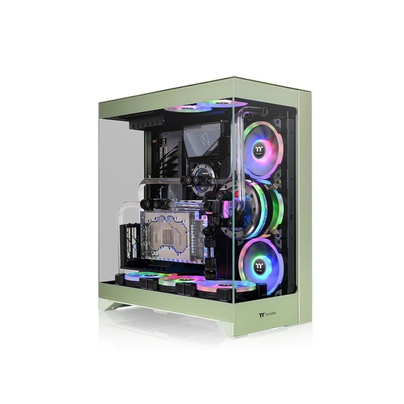 كيس Thermaltake CTE E550 TG Mid-Tower ATX أخضر زجاجي مقسى - 1