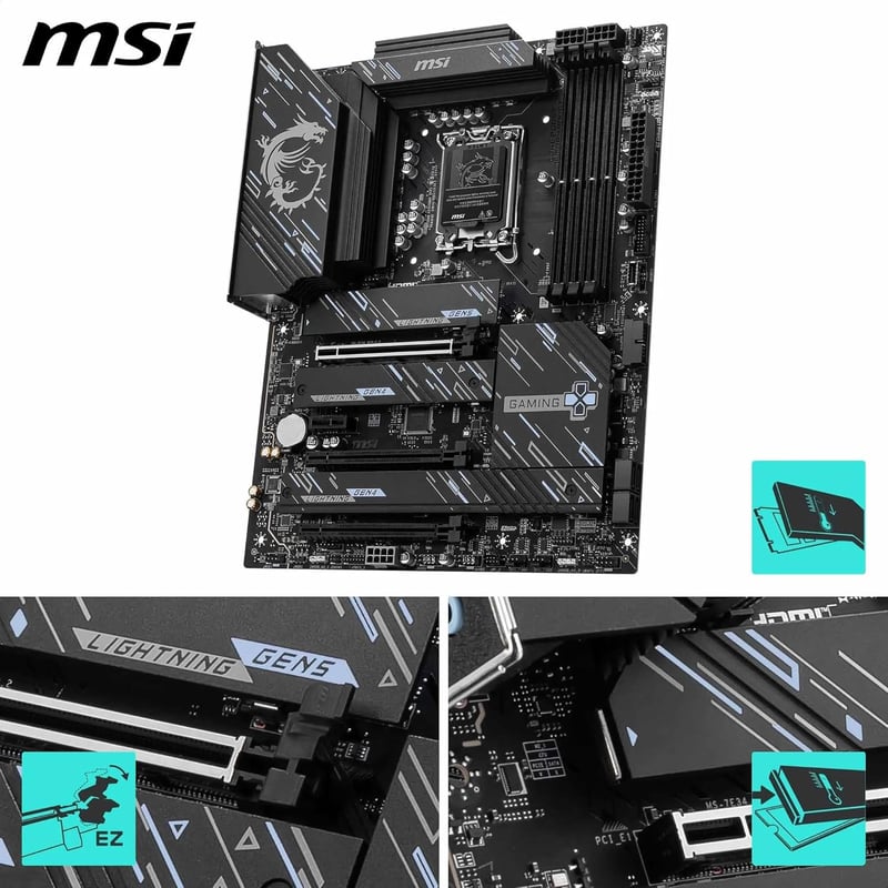 لوحة أم MSI Gaming Plus Z890 WiFi LGA1851 DDR5 ATX - 10