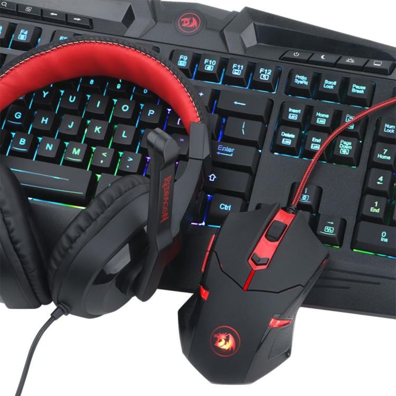 كيبورد Redragon S101-4 كامل الحجم ميمبرين سلكي RGB أسود + ماوس - 5