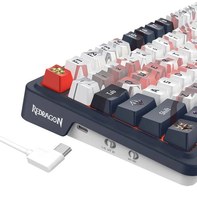 كيبورد Redragon EISA K686 Pro 96% ميكانيكي Dual-Mode RGB أزرق - 4