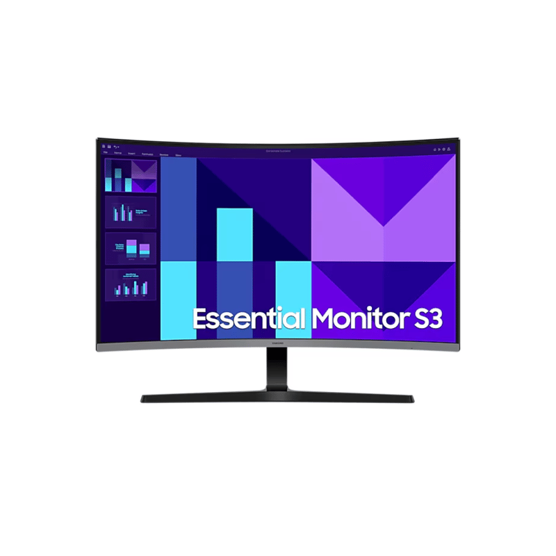 شاشة Samsung Essential S3 32″ 1920x1080 100Hz VA Curved أسود - 1