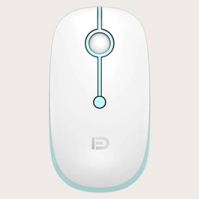Fude i330 Wireless Ergonomic Mouse - White & Green - 5