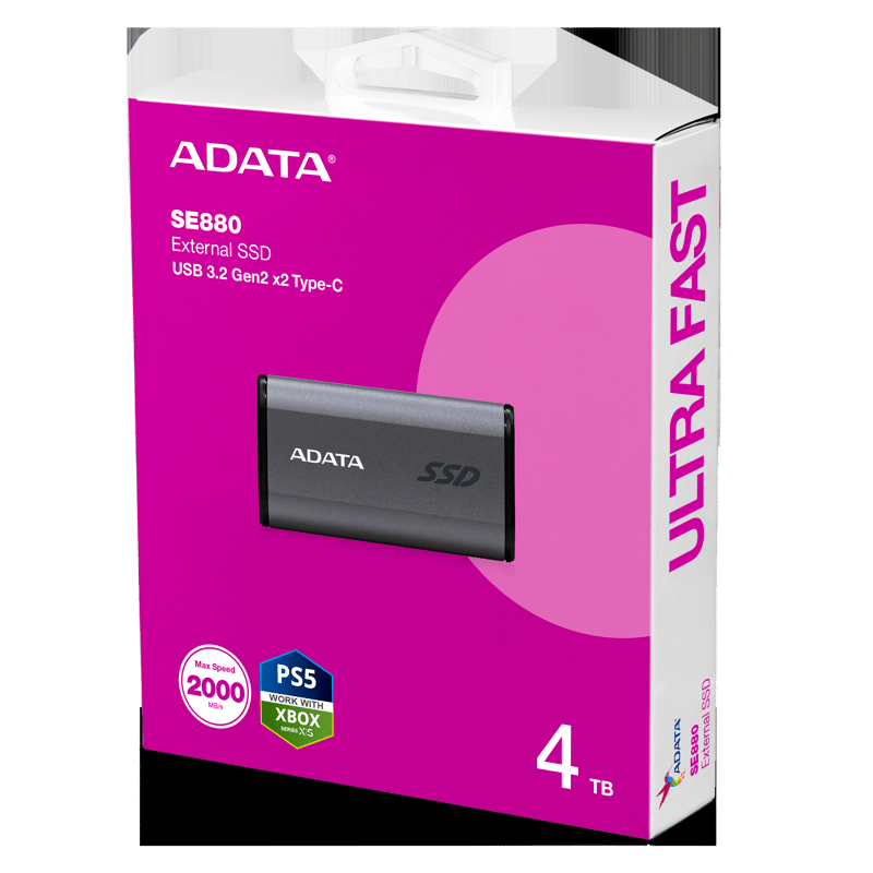 SSD ADATA SE880 4TB USB-C USB 3.2 Gen2x2 قرص تخزين خارجي - 9
