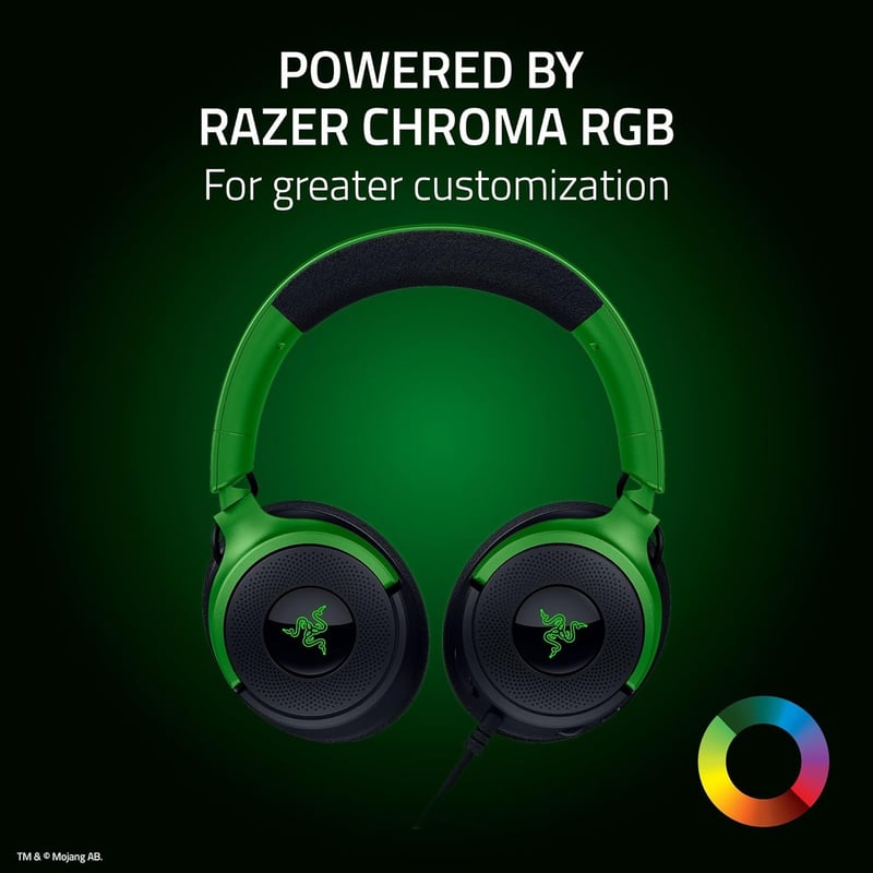 سماعات Razer Kraken V4 X 40mm 7.1 Surround USB مع ميكروفون - 15