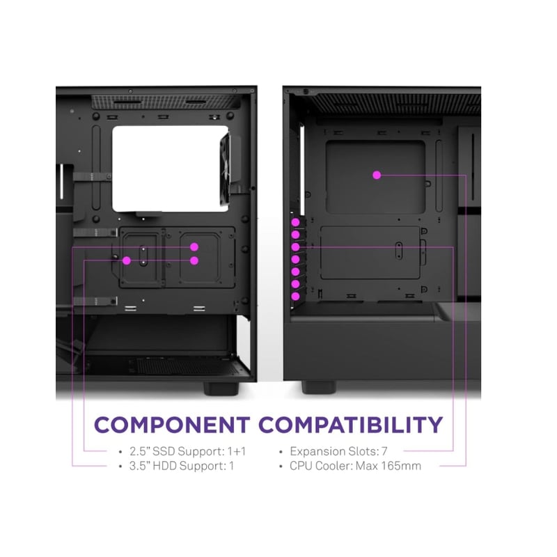 كيس NZXT H5 Flow Edition Mid-Tower Black - 9