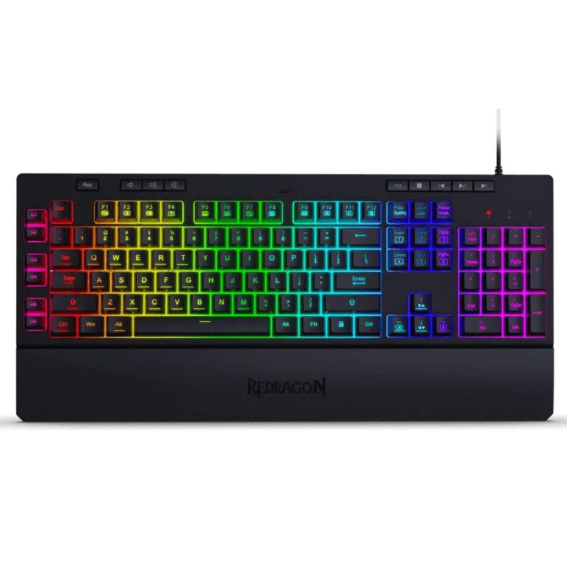 Redragon K512 Shiva Full-Size Membrane Wired RGB Gaming Keyboard Black - 2