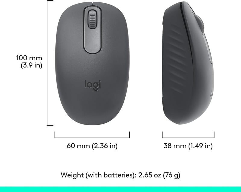 ماوس Logitech M196 1000 DPI لاسلكي رمادي - 15