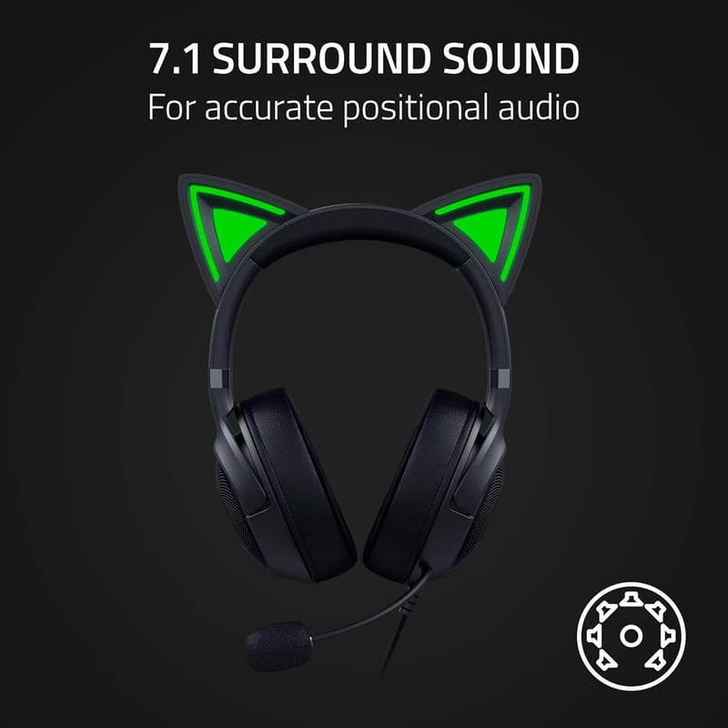 سماعات Razer Kraken Kitty V2 USB Black - 6
