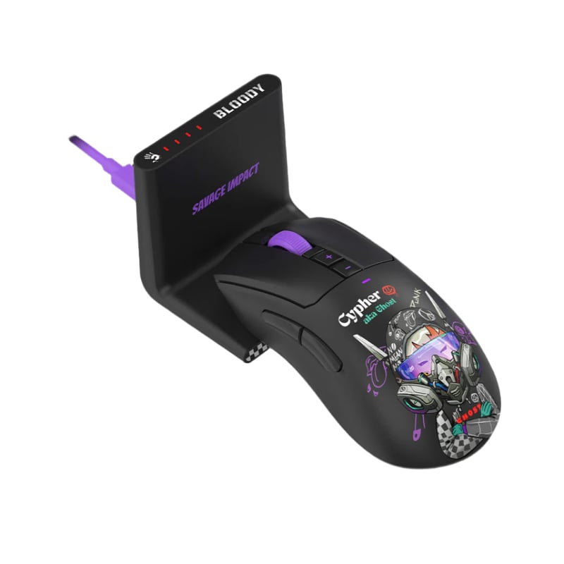 Bloody R73 Ultra Duo Cypher Ghost Wireless Gaming Mouse - 3