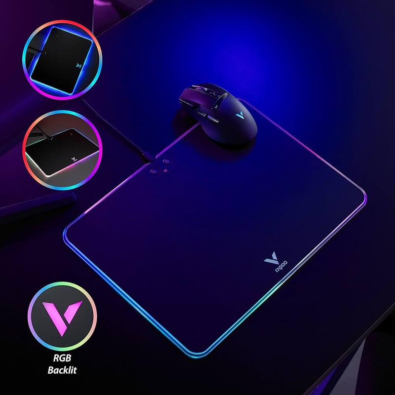 ماوس باد Rapoo V10RGB 352x255mm أسود - 4