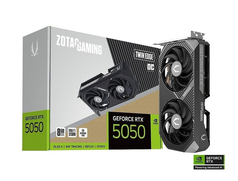 كارت شاشة Zotac Gaming GeForce RTX 5050 8GB GDDR6 Twin Edge OC Edition - 7