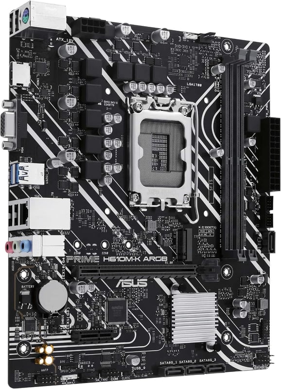 ASUS PRIME H610M-K D4 ARGB LGA 1700 Micro-ATX Motherboard - 4