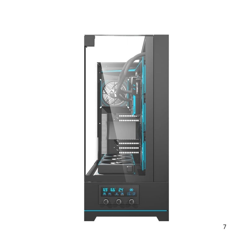 DarkFlash DY450L Pro Mid-Tower ATX Case Black Tempered Glass - 7