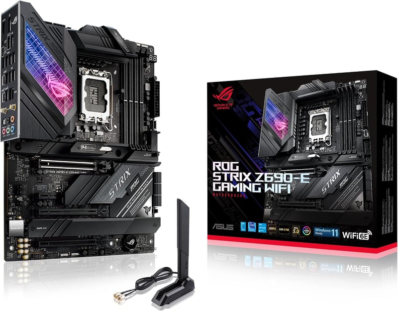 مذربورد أسوس ROG STRIX Z690-E GAMING WIFI لمعالجات LGA 1700 مقاس ATX مع DDR5 و PCIe 5.0 - 1