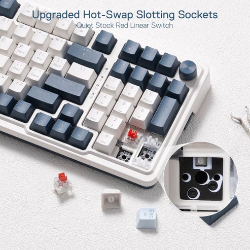 Redragon K686WB-RGB-PRO 96% Gasket Mechanical Red Switch Dual-Mode Keyboard - 4