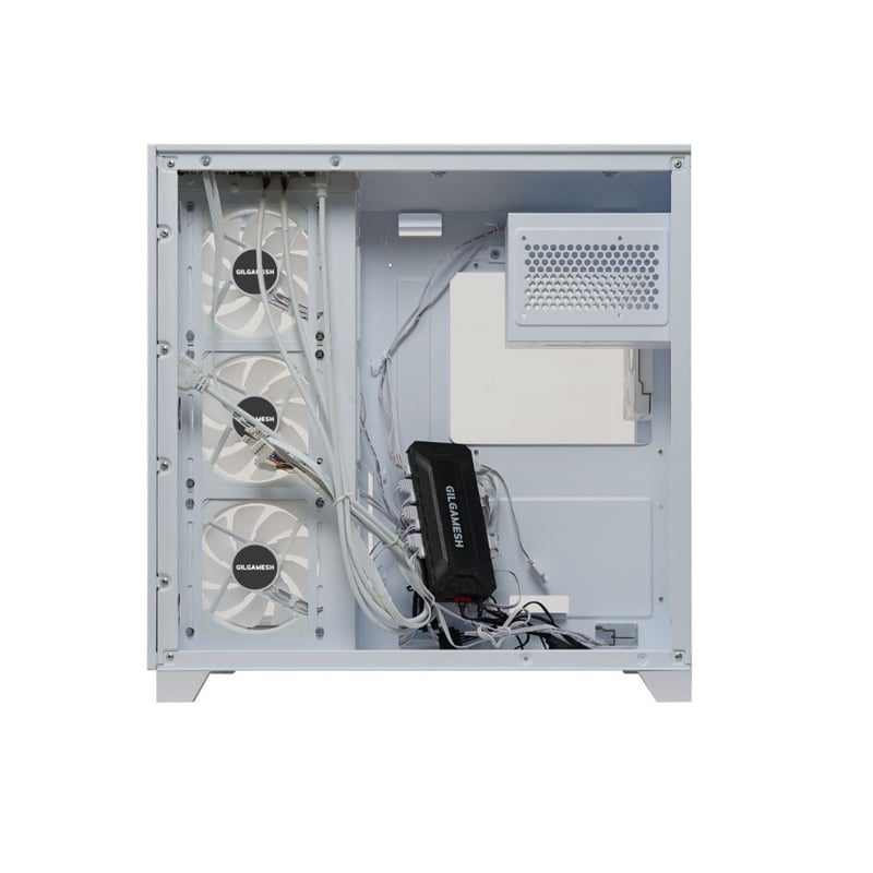 RAPTOR Gilgamesh Mid-Tower ATX Case White Tempered Glass - 7