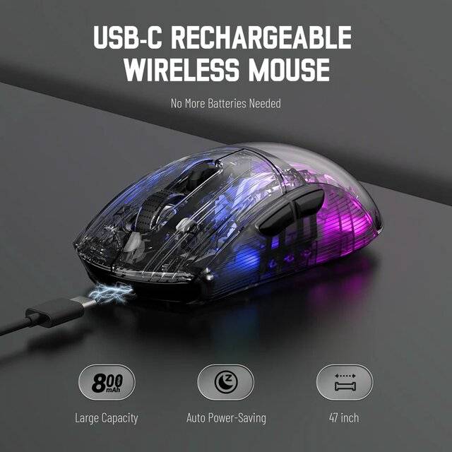Attack Shark X2 Wireless Gaming Mouse 26000 DPI Black - 3