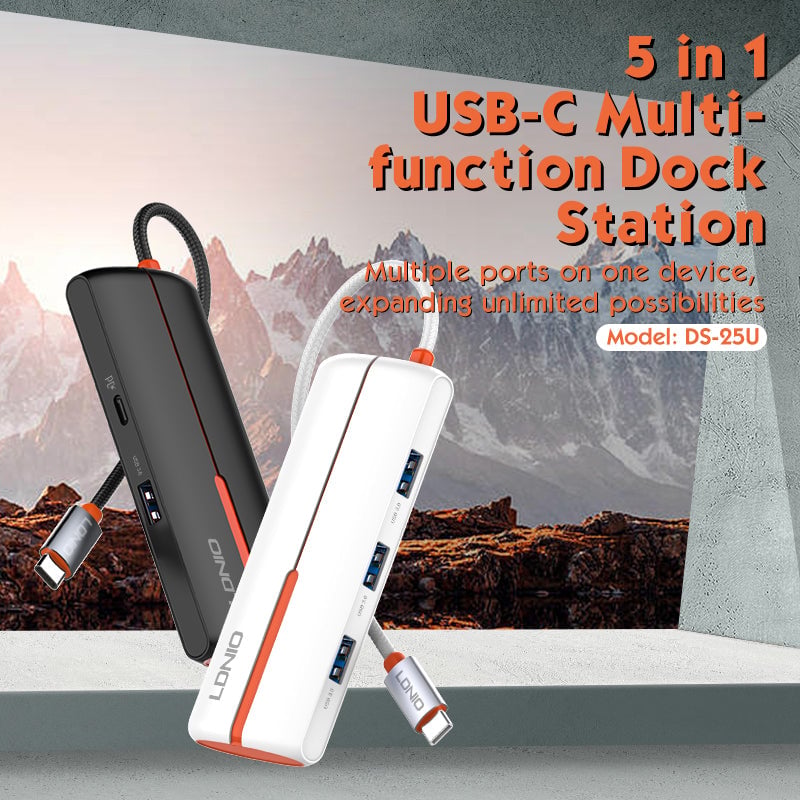 محول USB LDNIO DS-25U 5-Port USB 3.0 100W PD - 7