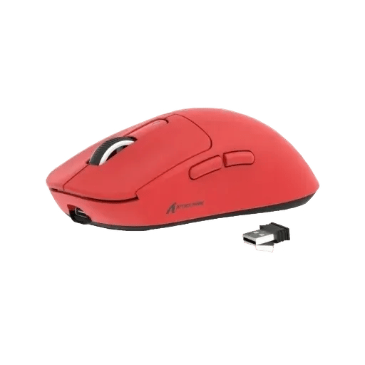 ماوس Attack Shark X3 Pro 26000 DPI لاسلكي ثلاثي الأوضاع أحمر - 4