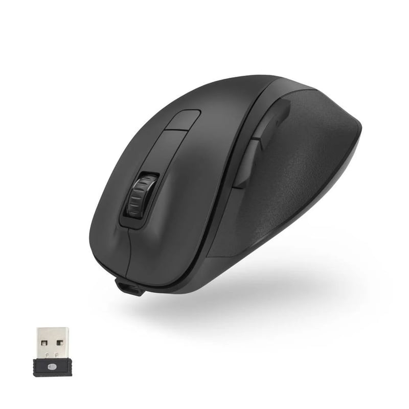 Hama MW-500 Rechargeable Wireless Optical Ergonomic Mouse - Black - 4