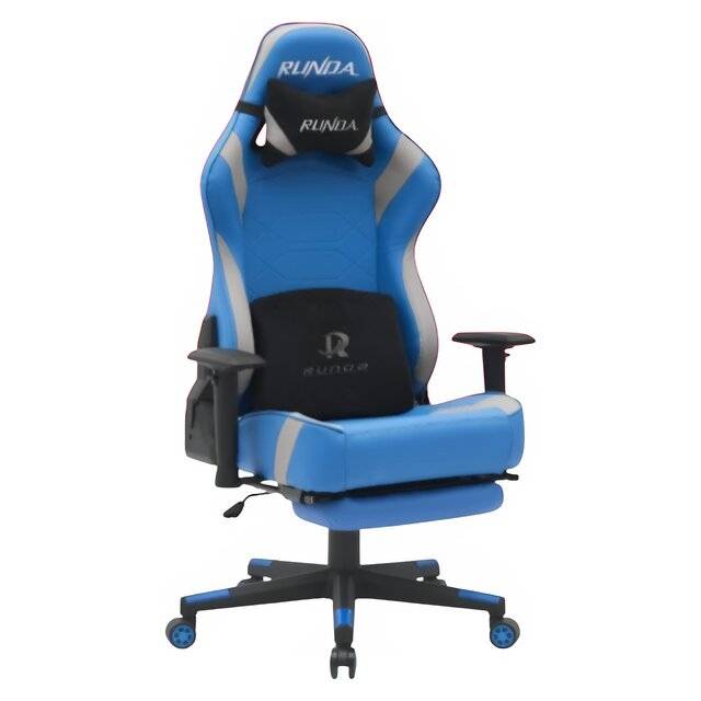 Runda 1009 Gaming Chair Blue Grey Ergonomic - 3