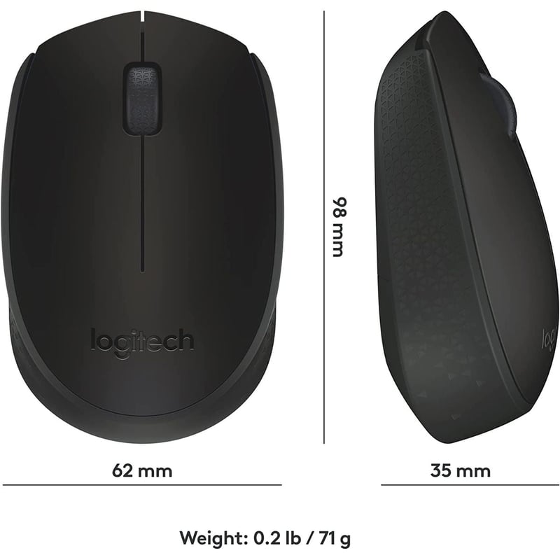 ماوس Logitech M171 1000 DPI لاسلكي رمادي - 44