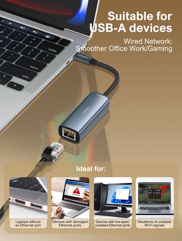 محول LDNIO RJ-01C USB-C إلى Ethernet - 7