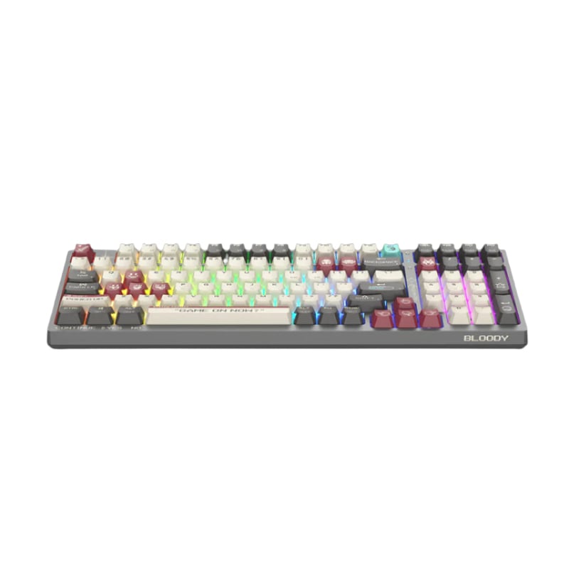 Bloody WS98 Dual-Core 2.4G Wireless , Bluetooth v5.1 , USB wired connection Mechanical Keyboard Pixels Red - 2
