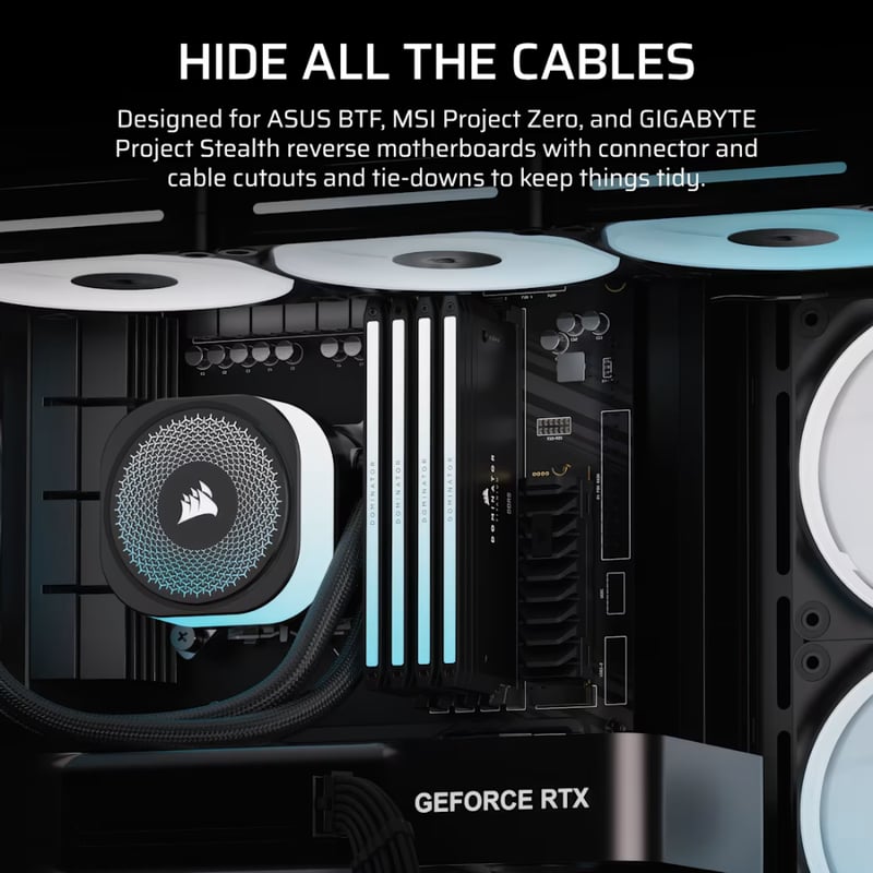 كيس Corsair Frame 4500X Mid-Tower ATX أسود ARGB زجاج مقوى - 8