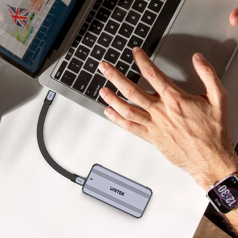هارد خارجي Unitek SolidForce Reefer TurboCool 8TB USB4 40Gbps SSD رمادي - 7