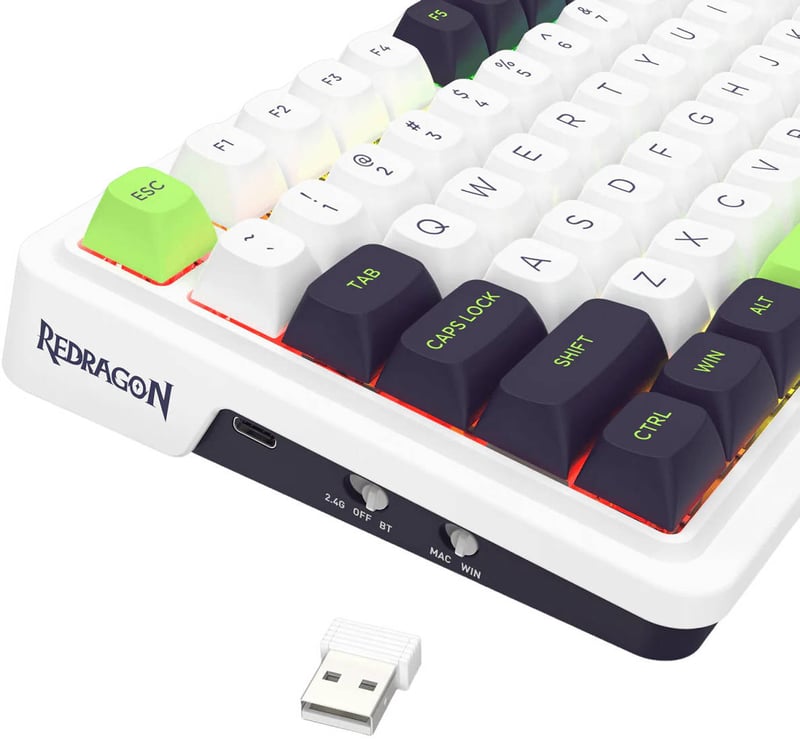 Redragon K686WBG-RGB-MAX 96% Mechanical Keyboard Dual-Mode - 3